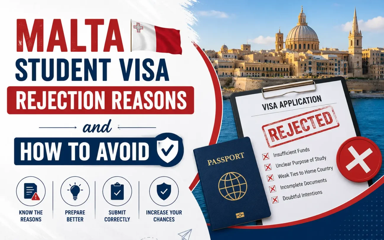 Malta Student Visa Rejection Reasons and How to Avoid